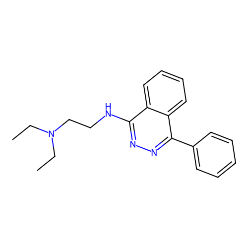 N,N-diethyl-N'-(4-phenylphthalazin-1-yl)ethane-1,2-diamine structure