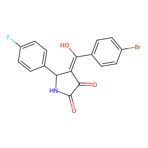 4-(4-bromobenzoyl)-5-(4-fluorophenyl)-3-hydroxy-1H-pyrrol-2(5H)-one structure