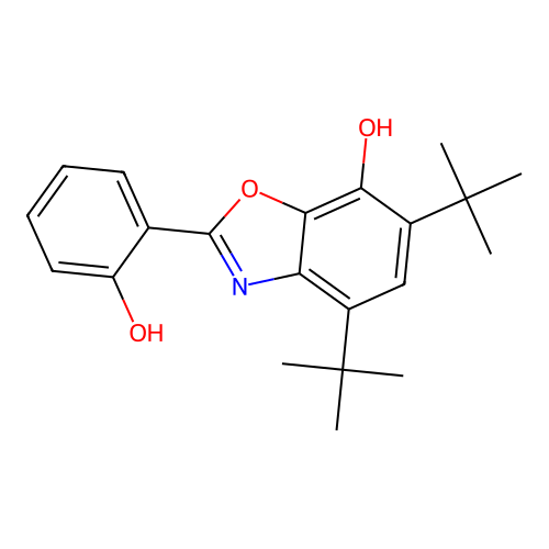 4,6-Di-tert-butyl-2-(2-hydroxyphenyl)-1,3-benzoxazol-7-ol structure