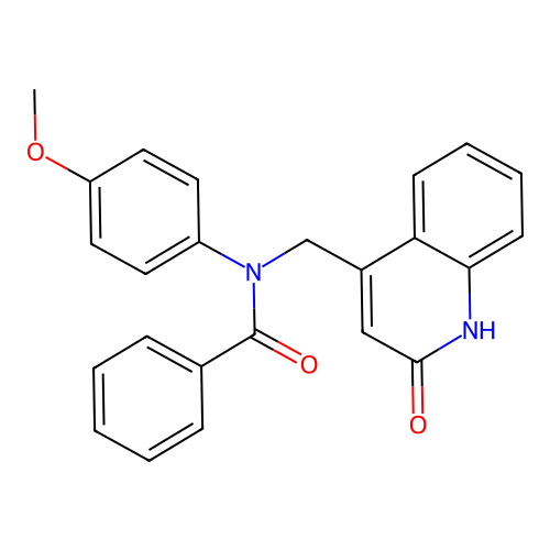 N-(4-methoxyphenyl)-N-[(2-oxo-1,2-dihydroquinolin-4-yl)methyl]benzamide structure