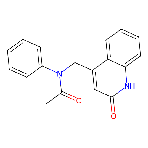 N-[(2-oxo-1,2-dihydroquinolin-4-yl)methyl]-N-phenylacetamide structure