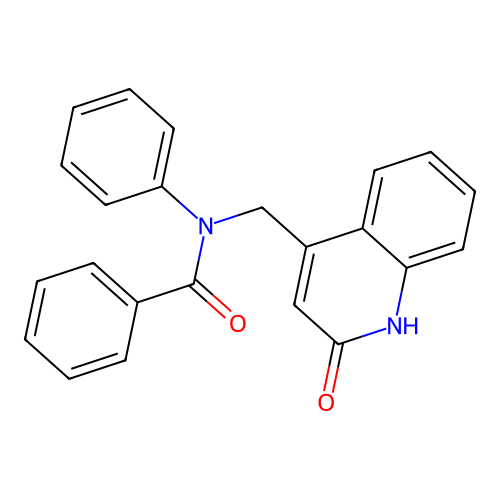 N-[(2-oxo-1,2-dihydroquinolin-4-yl)methyl]-N-phenylbenzamide structure