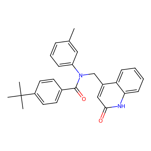 4-(tert-butyl)-N-((2-hydroxyquinolin-4-yl)methyl)-N-(m-tolyl)benzamide structure
