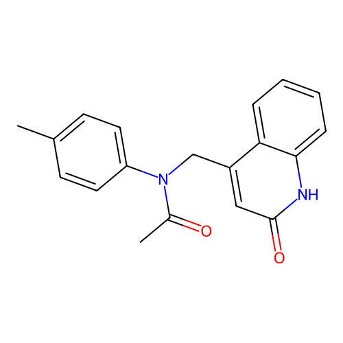 N-(4-methylphenyl)-N-[(2-oxo-1,2-dihydroquinolin-4-yl)methyl]acetamide structure