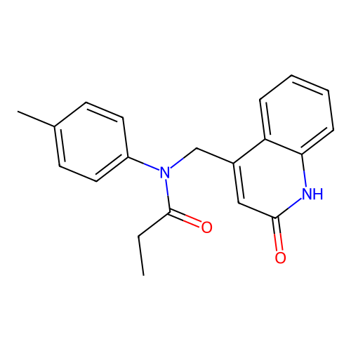 N-(2-Hydroxy-quinolin-4-ylmethyl)-N-p-tolyl-propionamide structure