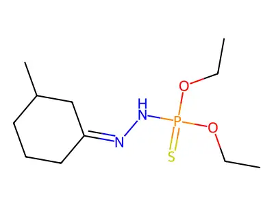 1-(Diethoxyphosphinothioylhydrazinylidene)-3-methylcyclohexane structure