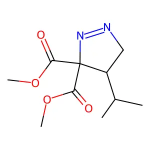 Dimethyl 4-isopropyl-4,5-dihydro-3H-pyrazole-3,3-dicarboxylate structure