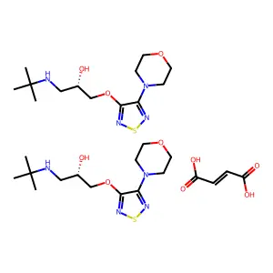 Timolol maleate, (R)- structure