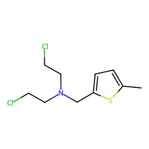 2-Thenylamine, N,N-bis(2-chloroethyl)-5-methyl- structure