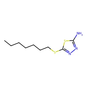 1,3,4-Thiadiazole, 2-amino-5-(heptylthio)- structure
