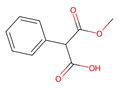 3-Methoxy-3-oxo-2-phenylpropanoic acid structure