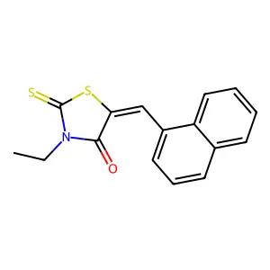 (5Z)-3-ethyl-5-(naphthalen-1-ylmethylidene)-2-sulfanylidene- structure