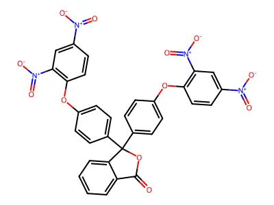 3,3-bis(4-{2,4-bisnitrophenoxy}phenyl)-2-benzofuran-1(3H)-one structure