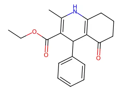 ethyl (4R)-2-methyl-5-oxo-4-phenyl-4,6,7,8-tetrahydro-1H-quinoline-3-carboxylate structure