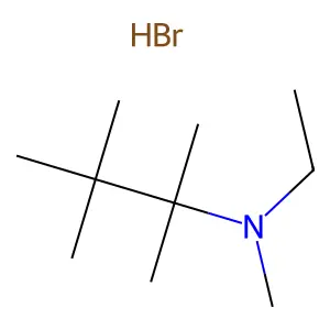 2-Butylamine, N-ethyl-N,2,3,3-tetramethyl-, hydrobromide structure