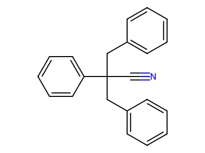 Alpha-benzyl-alpha-phenylhydrocinnamonitrile structure