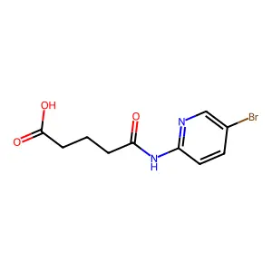 5-[(5-Bromopyridin-2-yl)amino]-5-oxopentanoic acid structure