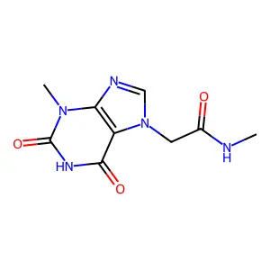N-methyl-2-(3-methyl-2,6-dioxo-2,3,6,7-tetrahydro-1H-purin-7-yl)acetamide structure