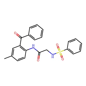 2-(benzenesulfonamido)-N-(2-benzoyl-4-methylphenyl)acetamide structure