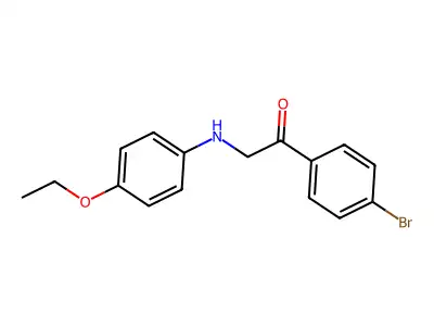 1-(4-Bromophenyl)-2-(4-ethoxyanilino)ethanone structure