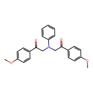 2,2'-(Phenylimino)bis[1-(4-methoxyphenyl)ethanone] structure