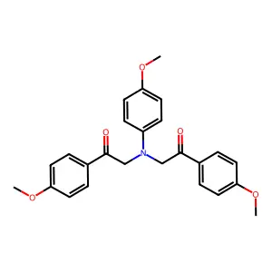 2,2'-[(4-Methoxyphenyl)imino]bis[1-(4-methoxyphenyl)ethanone] structure
