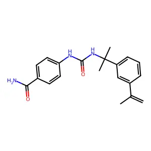 4-[2-(3-Prop-1-en-2-ylphenyl)propan-2-ylcarbamoylamino]benzamide structure