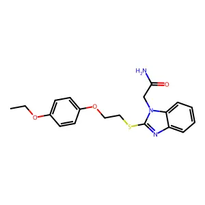 2-[2-[2-(4-Ethoxyphenoxy)ethylsulfanyl]benzimidazol-1-yl]acetamide structure