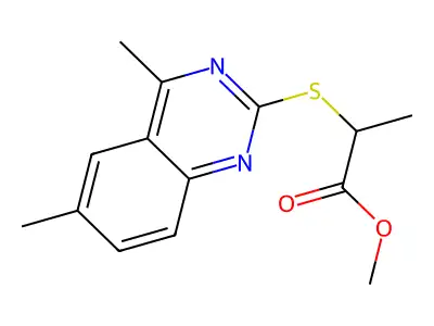 Methyl 2-[(4,6-dimethylquinazolin-2-yl)sulfanyl]propanoate structure