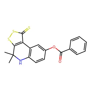 4,4-dimethyl-1-thioxo-4,5-dihydro-1H-[1,2]dithiolo[3,4-c]quinolin-8-yl benzoate structure