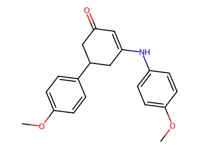 5-(4-Methoxyphenyl)-3-[(4-methoxyphenyl)amino]cyclohex-2-en-1-one structure