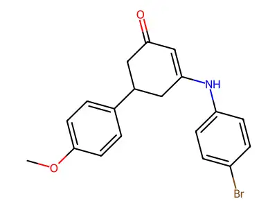 3-(4-Bromoanilino)-5-(4-methoxyphenyl)-2-cyclohexen-1-one structure