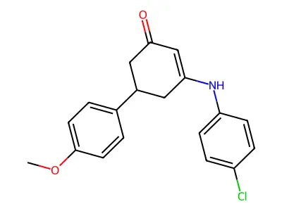 3-(4-Chloroanilino)-5-(4-methoxyphenyl)cyclohex-2-en-1-one structure