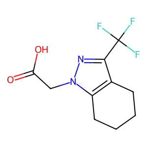 [3-(trifluoromethyl)-4,5,6,7-tetrahydro-1H-indazol-1-yl]acetic acid structure