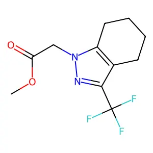 methyl [3-(trifluoromethyl)-4,5,6,7-tetrahydro-1H-indazol-1-yl]acetate structure