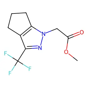Methyl 5,6-dihydro-3-(trifluoromethyl)-1(4H)-cyclopentapyrazoleacetate structure