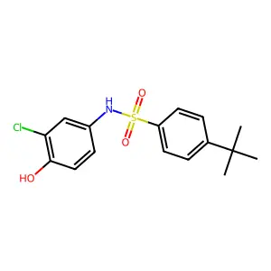 4-tert-butyl-N-(3-chloro-4-hydroxyphenyl)benzenesulfonamide structure