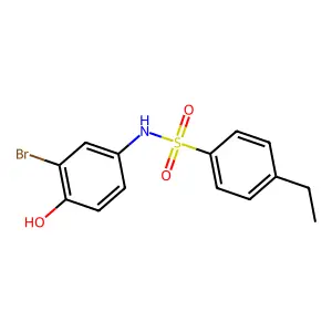 N-(3-bromo-4-hydroxyphenyl)-4-ethylbenzenesulfonamide structure