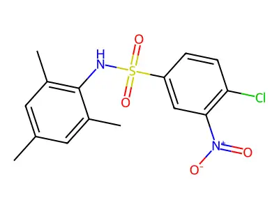 4-chloro-3-nitro-N-mesitylbenzenesulfonamide structure