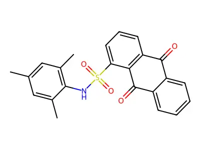 9,10-dioxo-N-(2,4,6-trimethylphenyl)anthracene-1-sulfonamide structure