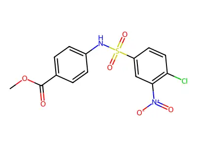 Methyl 4-[(4-chloro-3-nitrophenyl)sulfonylamino]benzoate structure