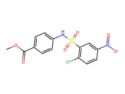 Methyl 4-[(2-chloro-5-nitrophenyl)sulfonylamino]benzoate structure