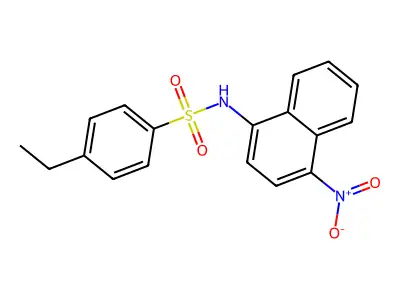 4-ethyl-N-(4-nitronaphthalen-1-yl)benzenesulfonamide structure