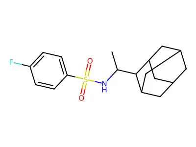 N-[1-(2-adamantyl)ethyl]-4-fluorobenzenesulfonamide structure