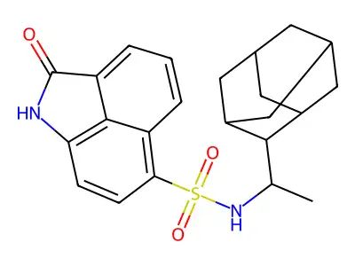 N-(1-(adamantan-2-yl)ethyl)-2-oxo-1,2-dihydrobenzo[cd]indole-6-sulfonamide structure