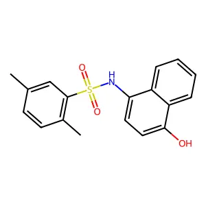 N-(4-hydroxynaphthalen-1-yl)-2,5-dimethylbenzenesulfonamide structure