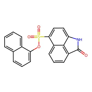 2-Oxo-1,2-dihydro-benzo[cd]indole-6-sulfonic acid naphthalen-1-yl ester structure