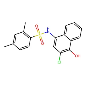 N-(3-chloro-4-hydroxynaphthalen-1-yl)-2,4-dimethylbenzenesulfonamide structure