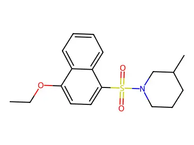 1-[(4-Ethoxynaphthalen-1-yl)sulfonyl]-3-methylpiperidine structure