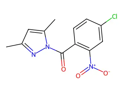 (4-Chloro-2-nitrophenyl)-(3,5-dimethylpyrazol-1-yl)methanone structure